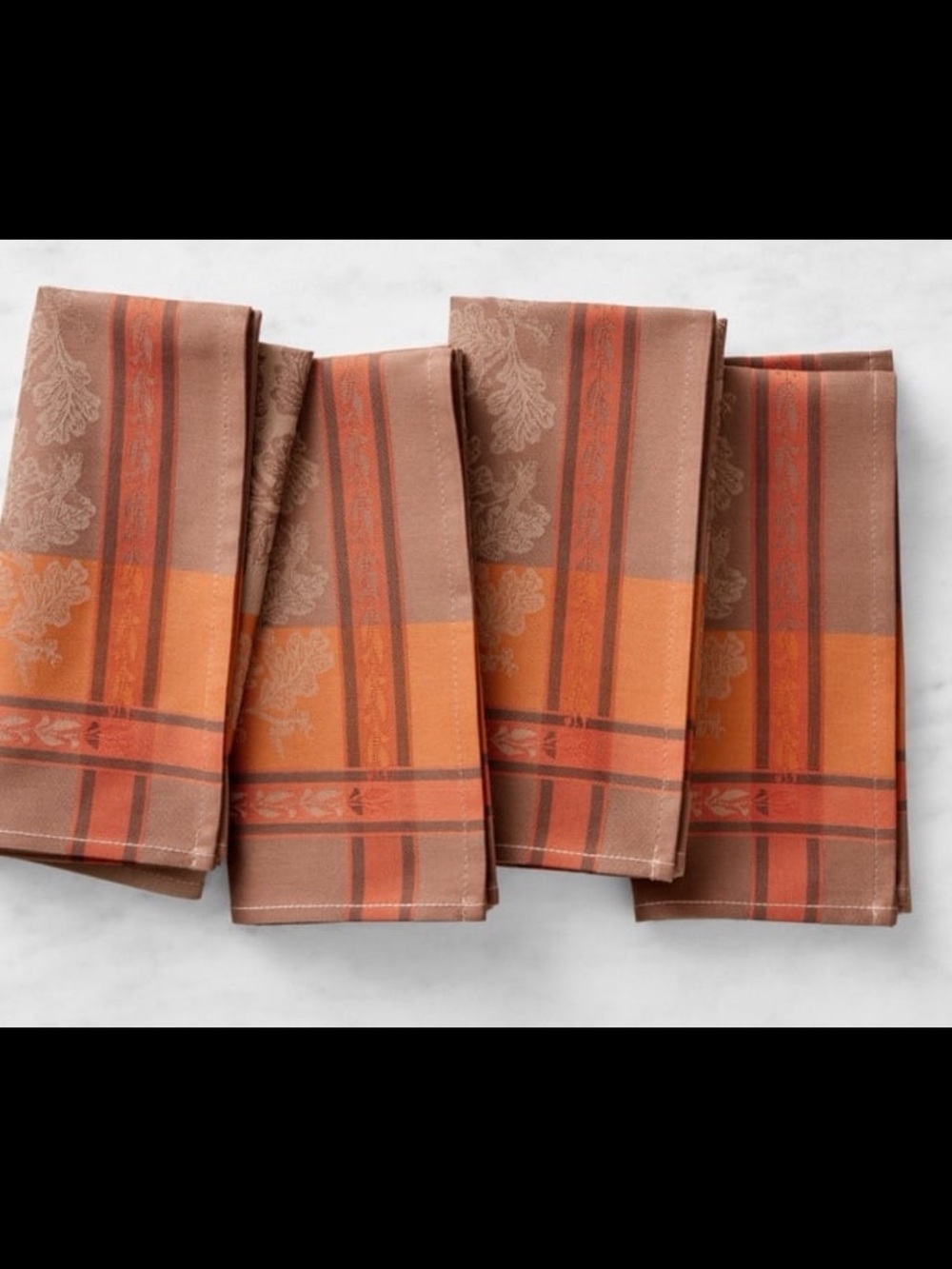 🍂Williams Sonoma “Fall Foliage “Jacquard Napkins🍁